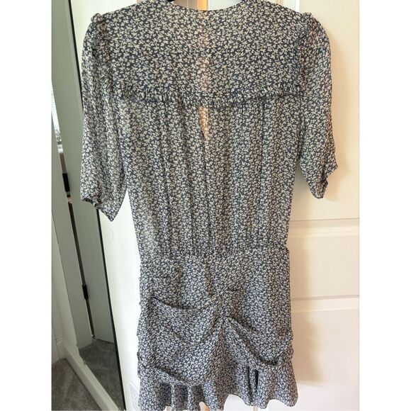 NWOT Veronica Beard silk Dakota flounce dress, Sz 6 $595 - Picture 8 of 10